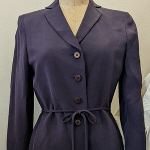 Kasper ASL women size 4 silk business suit, purple, plum